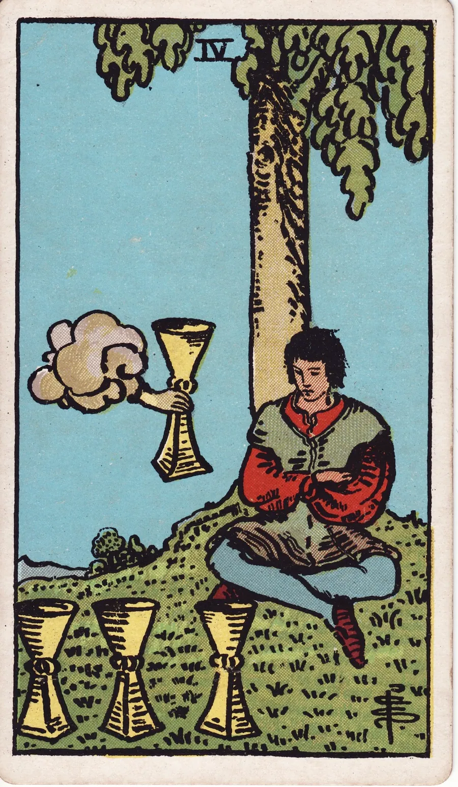 Lá bài Four of Cups — 4 Cốc