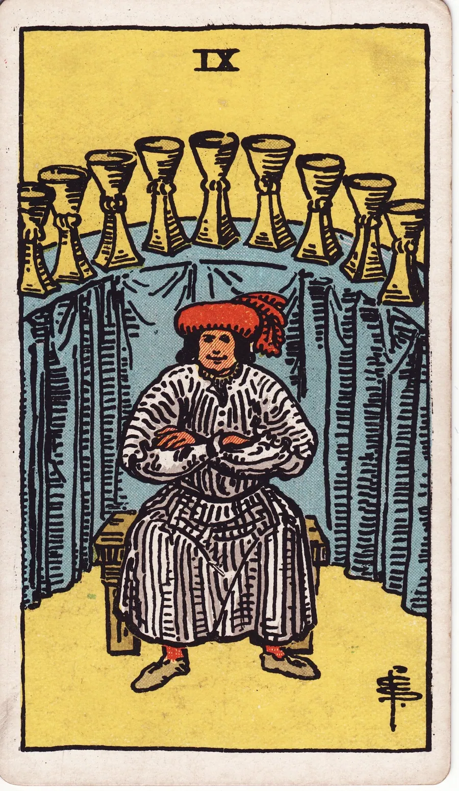Lá bài Nine of Cups — 9 Cốc