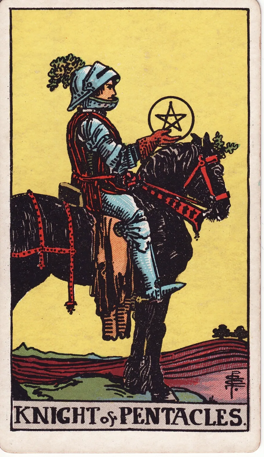 Lá bài Knight of Pentacles — Hiệp Sĩ Xu
