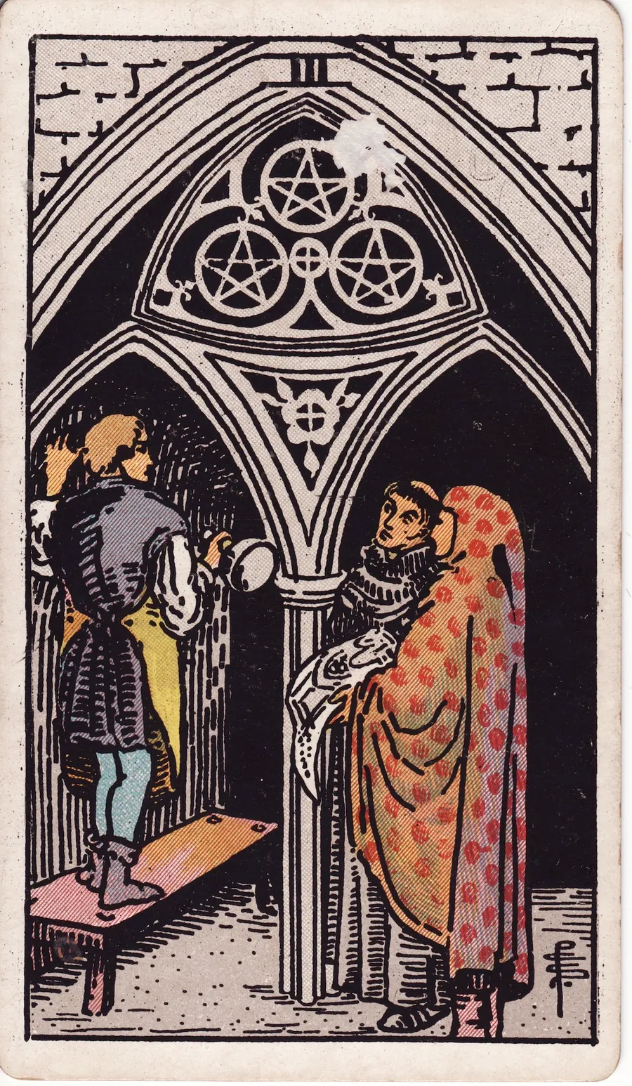 Lá bài Three of Pentacles — 3 Xu