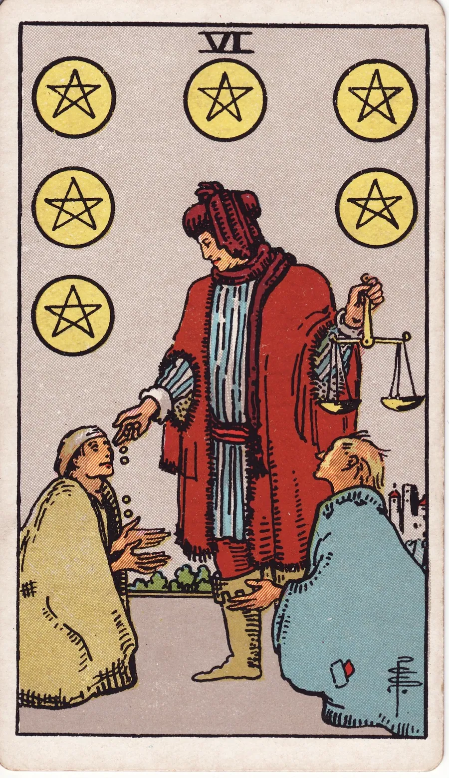 Lá bài Six of Pentacles — 6 Xu
