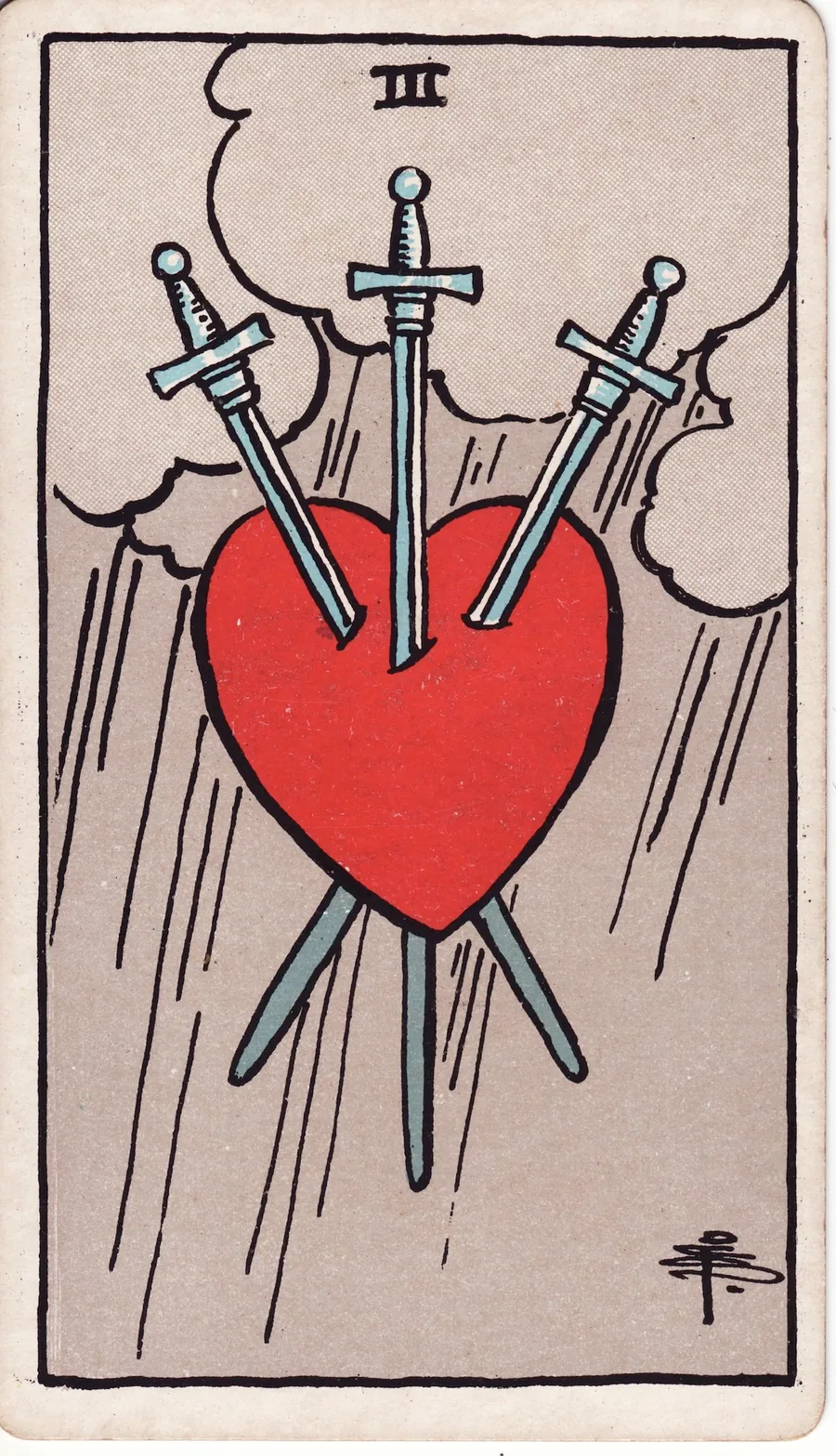 Lá bài Three of Swords — 3 Kiếm