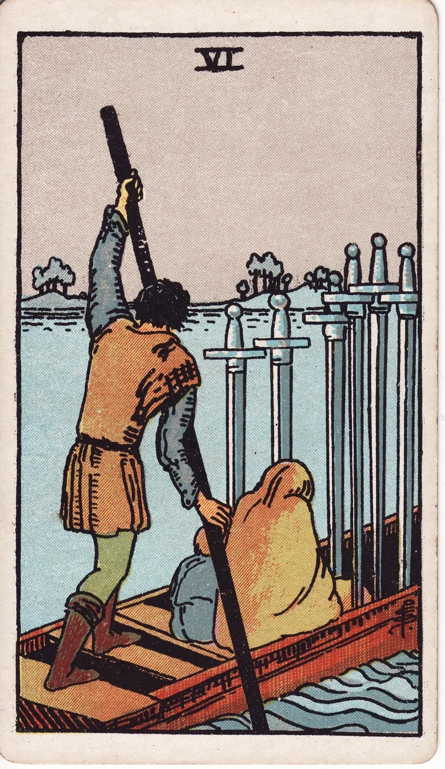 Lá bài Six of Swords — 6 Kiếm