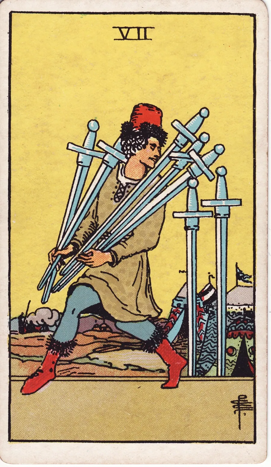 Lá bài Seven of Swords — 7 Kiếm