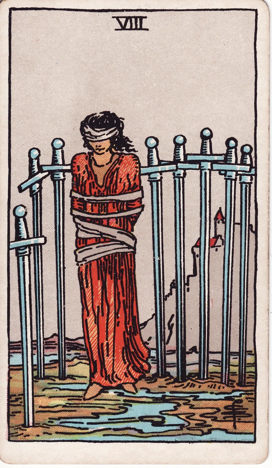 Lá bài Eight of Swords — 8 Kiếm