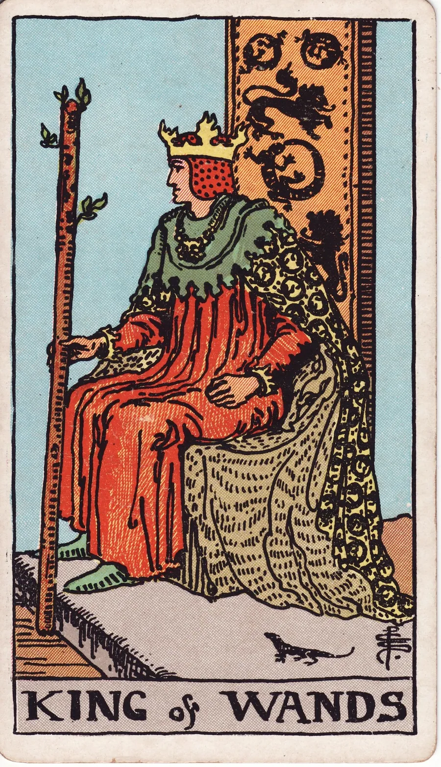 Lá bài King of Wands — Vua Gậy