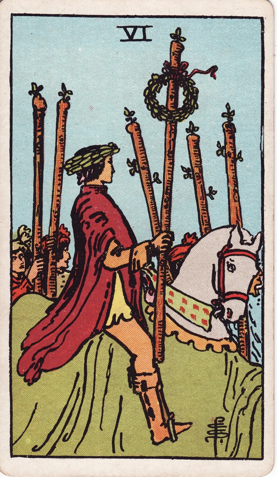 Lá bài Six of Wands — 6 Gậy