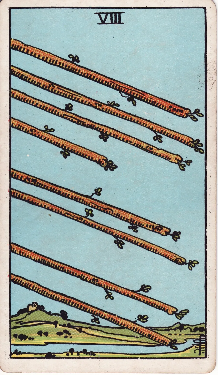 Lá bài Eight of Wands — 8 Gậy